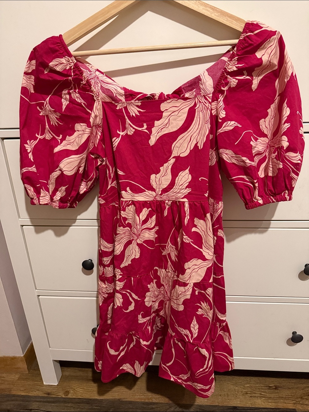 Women’s Express Fuchsia Floral Cotton Sundress